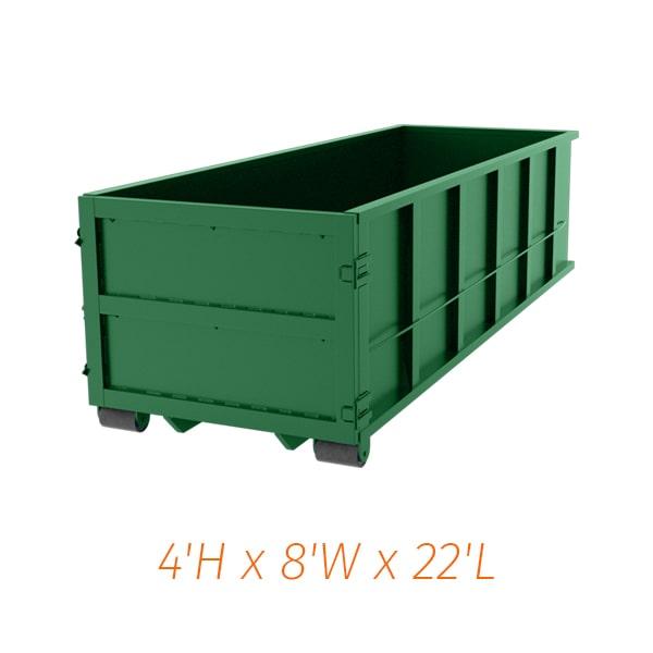 a 20 yard dumpster can typically hold up to 3-4 tons of weight